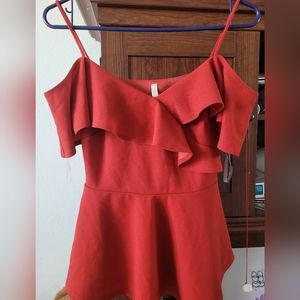 Chocolate u.s.a red top size s